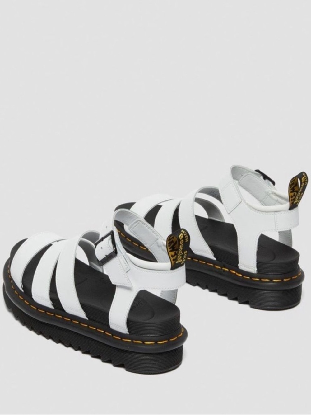 Free People x Dr. Martens Blaire Hydro Leather Flatform Gladiator Sandals s - Picture 3 of 8